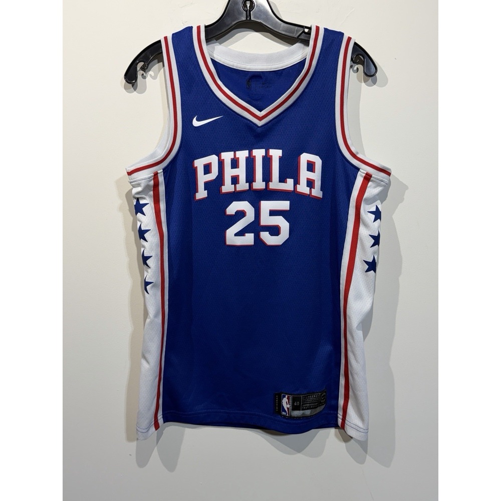 Ben Simmons Philadelphia 76ers Men's Size S 40 Nike Swingman NBA Jersey Blue #25